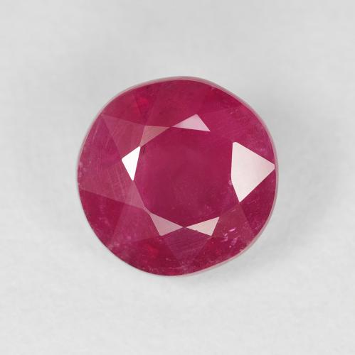 3.37ct Natural Medium Red Ruby, Round, VS-SI