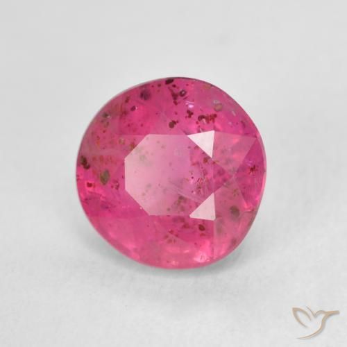 3.19 ct Red Ruby Stone, Natural Ruby in Round Facet Shape for Sale