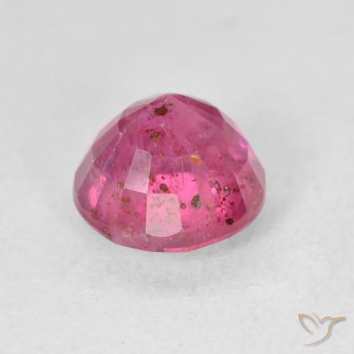 Ruby Gemstone in 8 mm (calibrated) Size for Sale, Ruby Stone in Reddish Pink Color