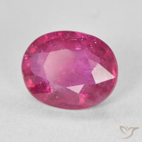 3.05 ct Red Ruby Stone, Natural Ruby in Oval Facet Shape for Sale