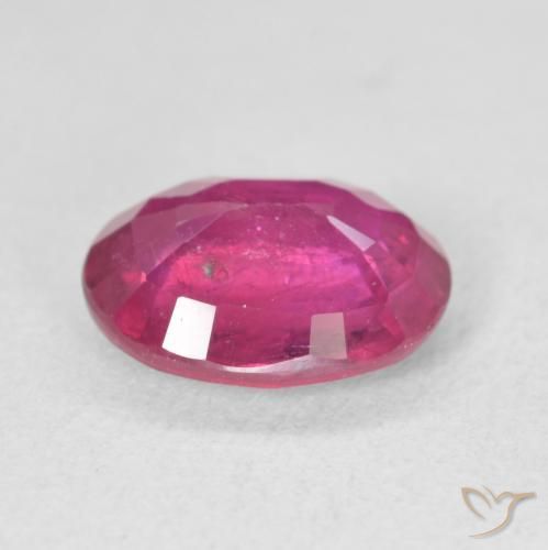 Ruby Gemstone in 10 x 8 mm (calibrated) Size for Sale, Ruby Stone in Pinkish Red Color