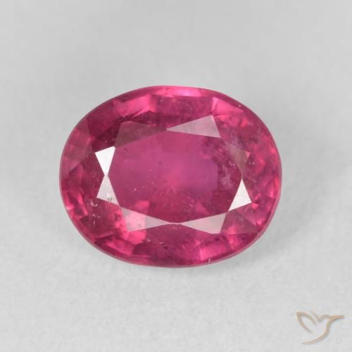 3.59 ct Red Ruby Gemstone, Ruby Gem in Oval Facet Shape for Sale.