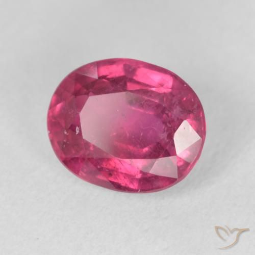 3.59 ct Red Ruby Stone, Natural Ruby in Oval Facet Shape for Sale
