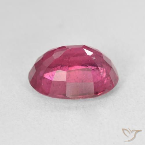 Ruby Gemstone in 10 x 8 mm (calibrated) Size for Sale, Ruby Stone in Light Red Color