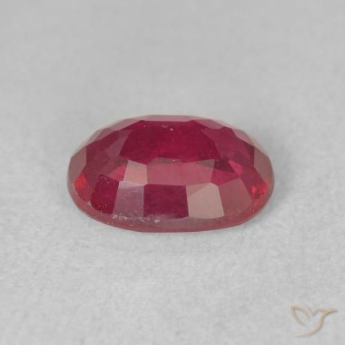 Ruby Gemstone in 8 x 6 mm (calibrated) Size for Sale, Ruby Stone in Pinkish Red Color