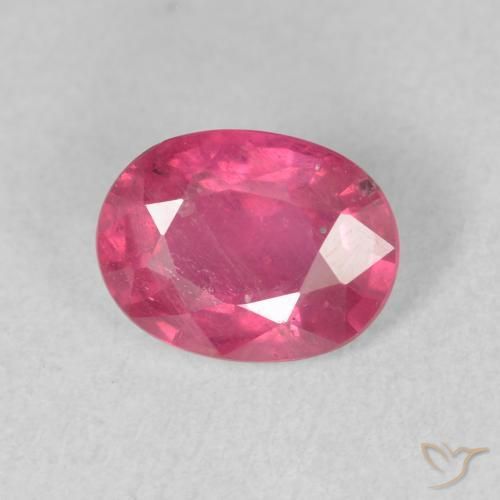 1.71 ct Red Ruby Stone, Natural Ruby in Oval Facet Shape for Sale
