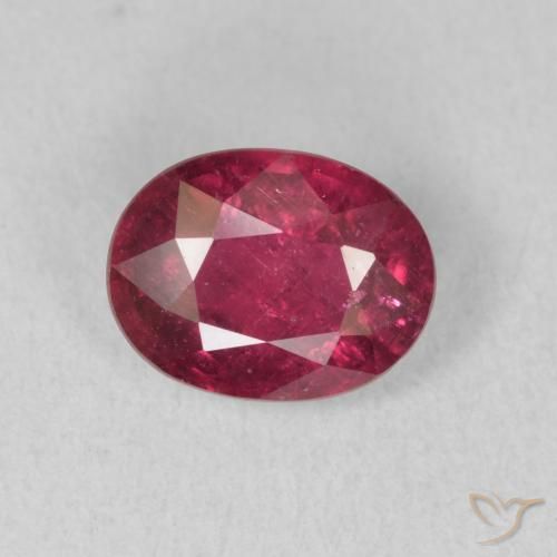 1.79 ct Red Ruby Gemstone, Ruby Gem in Oval Facet Shape for Sale.