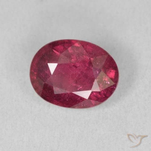 1.79 ct Red Ruby Stone, Natural Ruby in Oval Facet Shape for Sale