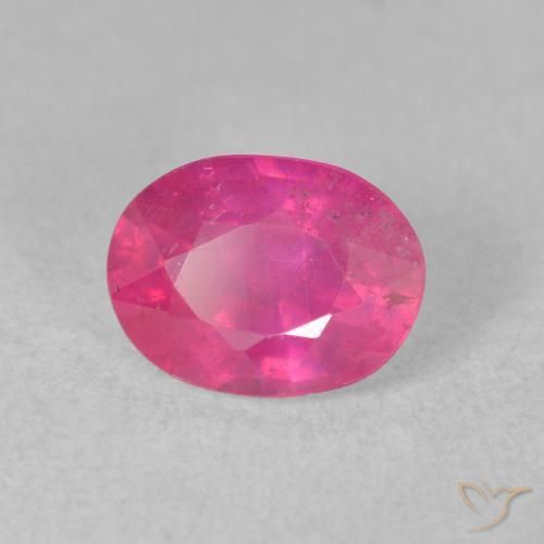 1.76 ct Pink Ruby Stone, Natural Ruby in Oval Facet Shape for Sale