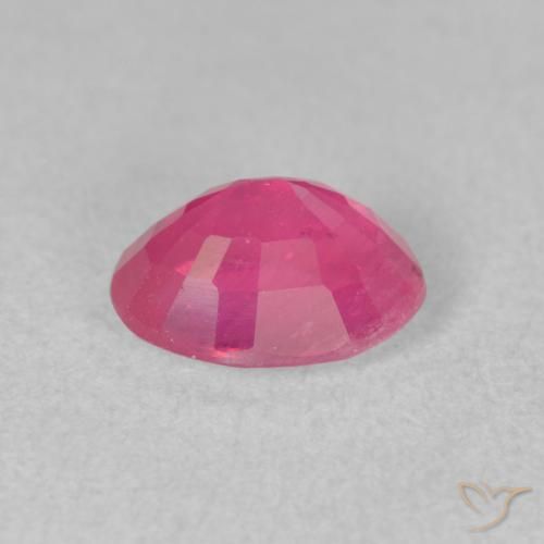 Ruby Gemstone in 8 x 6 mm (calibrated) Size for Sale, Ruby Stone in Hot Pink Color