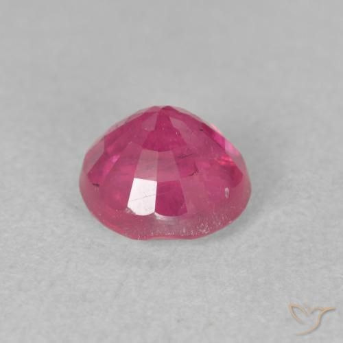 Ruby Gemstone in 7 mm (calibrated) Size for Sale, Ruby Stone in Light Red Color