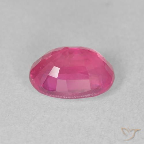 Ruby Gemstone in 8 x 6 mm (calibrated) Size for Sale, Ruby Stone in Deep Magenta Color
