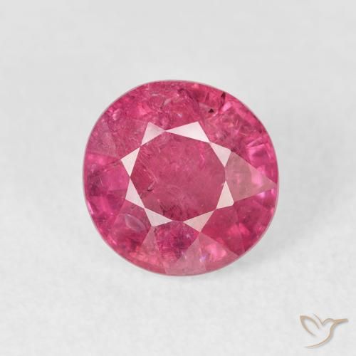 1.95ct Natural Reddish Pink Ruby, Round, VS-SI