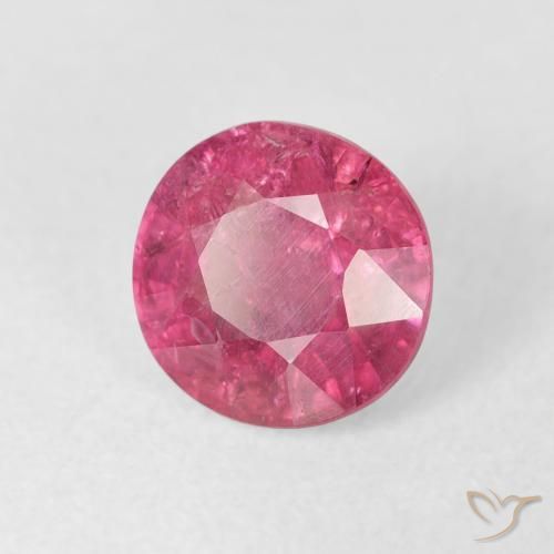 1.95 ct Red Ruby Stone, Natural Ruby in Round Facet Shape for Sale