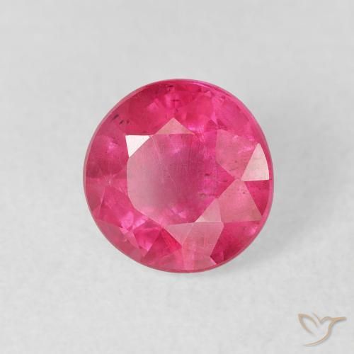 1.92 ct Red Ruby Stone, Natural Ruby in Round Facet Shape for Sale