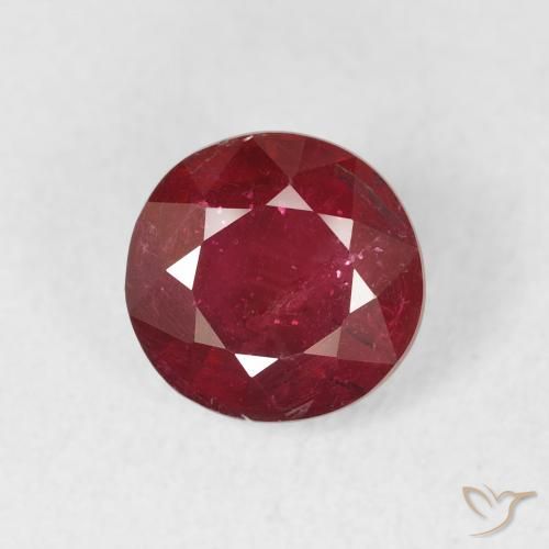 1.74ct Natural Bright Red Ruby, Round, VS-SI