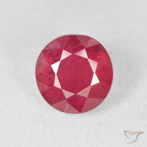 1.51ct Natural Reddish Pink Ruby, Round, VS-SI