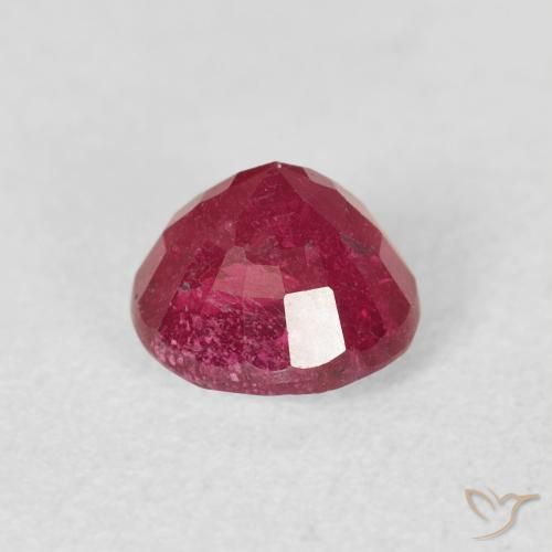 Ruby Gemstone in 6.5 mm (calibrated) Size for Sale, Ruby Stone in Reddish Pink Color
