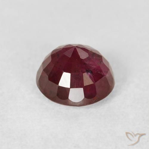 Ruby Gemstone in 5.7 mm Size for Sale, Ruby Stone in Bright Red Color