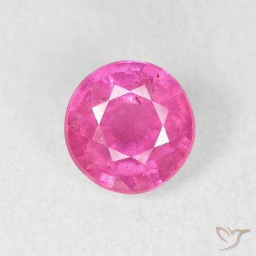 0.98ct Natural Hot Pink Ruby, Round, VS-SI