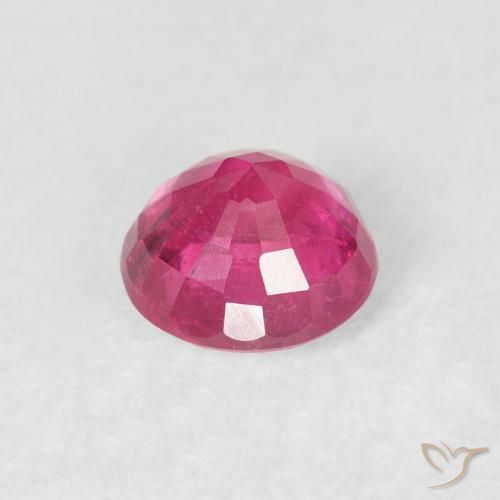 Ruby Gemstone in 5.5 mm (calibrated) Size for Sale, Ruby Stone in Hot Pink Color