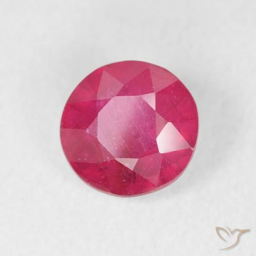 1.72 ct Red Ruby Stone, Natural Ruby in Round Facet Shape for Sale