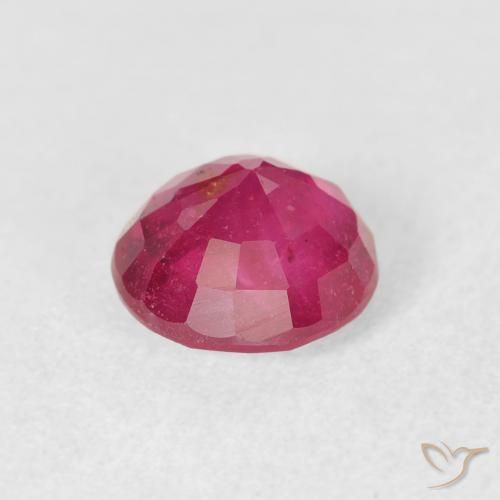Ruby Gemstone in 7 mm (calibrated) Size for Sale, Ruby Stone in Pinkish Red Color