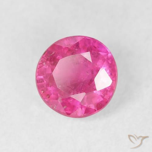 1.16 ct Pink Ruby Stone, Natural Ruby in Round Facet Shape for Sale