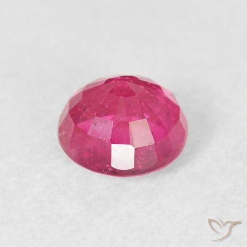 Ruby Gemstone in 6 mm (calibrated) Size for Sale, Ruby Stone in Deep Magenta Color