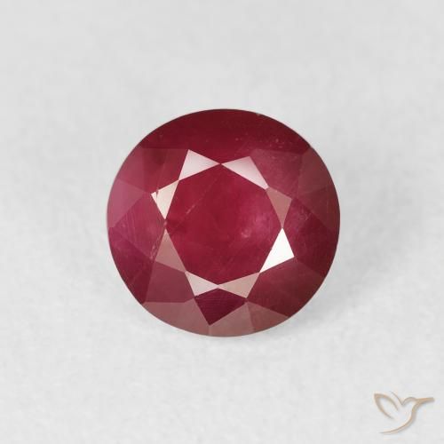 1.63ct Natural Blood Red Ruby, Round, VS-SI