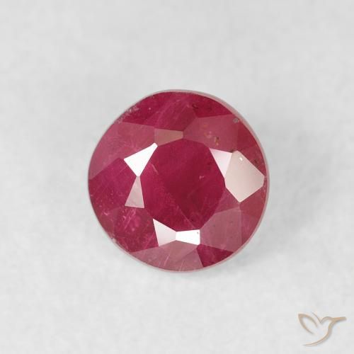1.09ct Natural Reddish Pink Ruby, Round, VS-SI