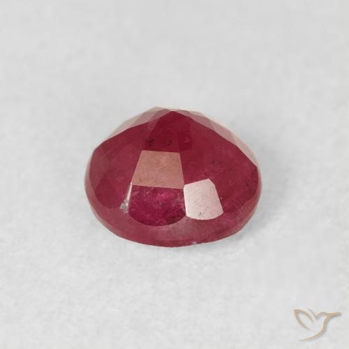 Ruby Gemstone in 6 mm (calibrated) Size for Sale, Ruby Stone in Reddish Pink Color