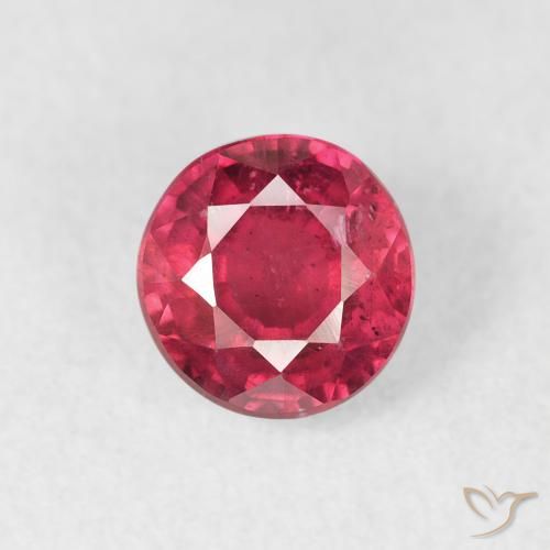 1.36ct Natural Medium Red Ruby, Round, VS-SI