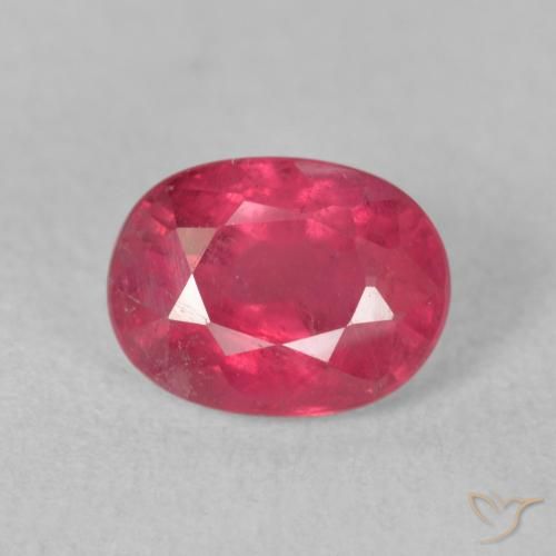 2.13 ct Red Ruby Gemstone, Ruby Gem in Oval Facet Shape for Sale.