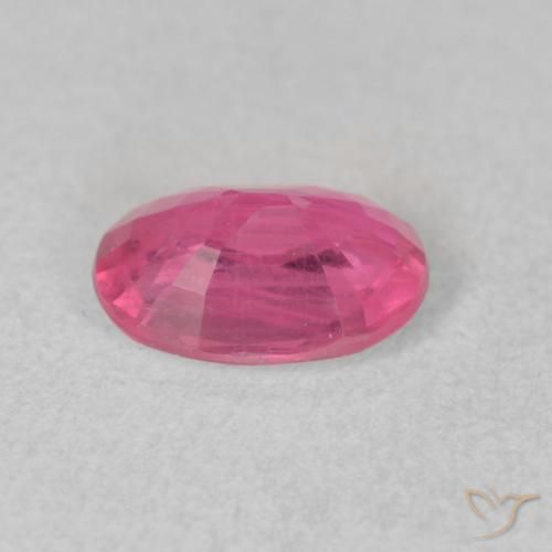 Ruby Gemstone in 8 x 6 mm (calibrated) Size for Sale, Ruby Stone in Reddish Pink Color