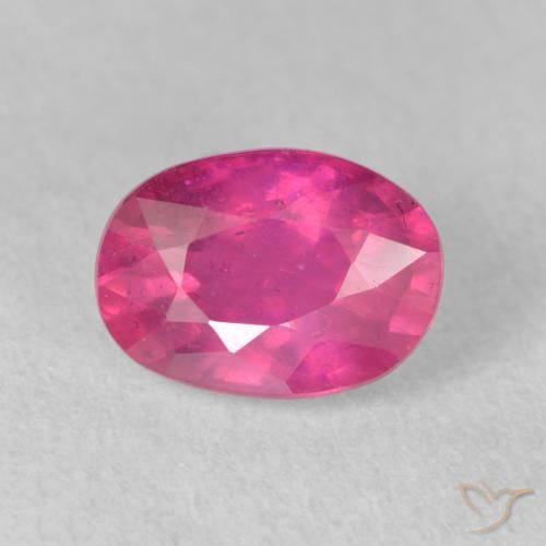 2.20ct Natural Medium Dark-Pink Ruby, Oval, VS-SI