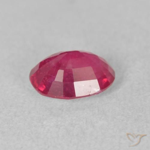 Ruby Gemstone in 7.6 x 5.9 mm Size for Sale, Ruby Stone in Medium Pink Color