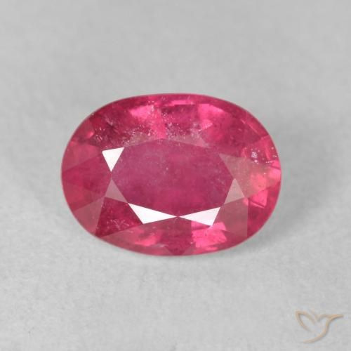 1.78 ct Pink Ruby Gemstone, Ruby Gem in Oval Facet Shape for Sale.
