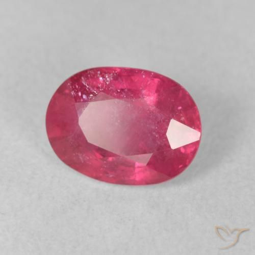 1.78 ct Pink Ruby Stone, Natural Ruby in Oval Facet Shape for Sale