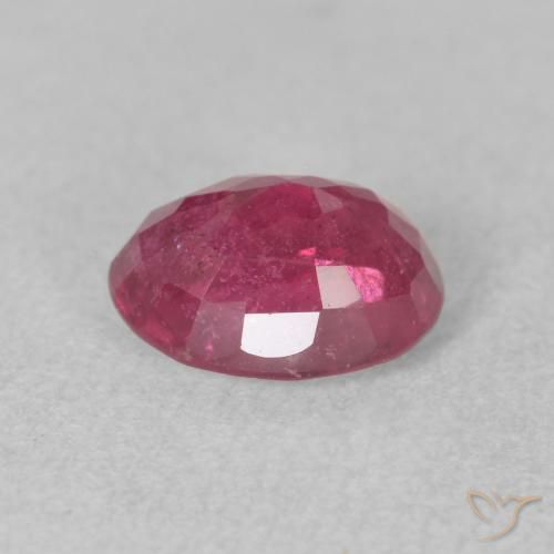 Ruby Gemstone in 8 x 6 mm (calibrated) Size for Sale, Ruby Stone in Pinkish Red Color