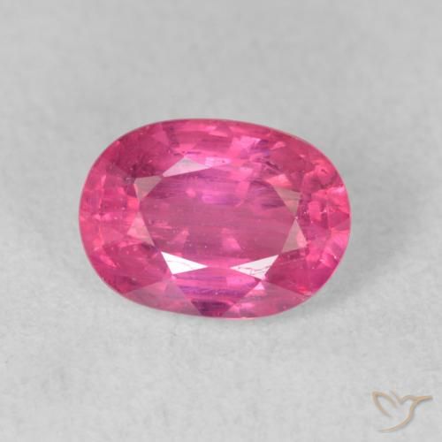 1.84 ct Pink Ruby Gemstone, Ruby Gem in Oval Facet Shape for Sale.