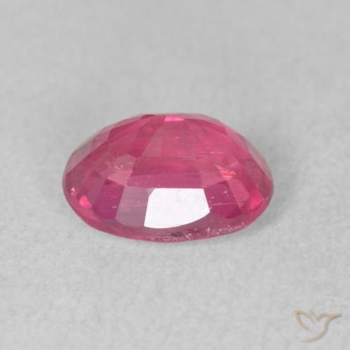 Ruby Gemstone in 8 x 6 mm (calibrated) Size for Sale, Ruby Stone in Medium Pink Color