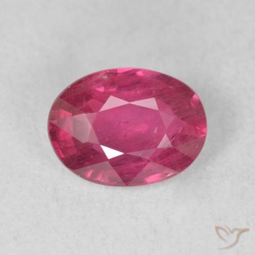 1.56 ct Pink Ruby Gemstone, Ruby Gem in Oval Facet Shape for Sale.
