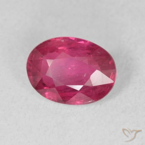 1.56 ct Pink Ruby Stone, Natural Ruby in Oval Facet Shape for Sale