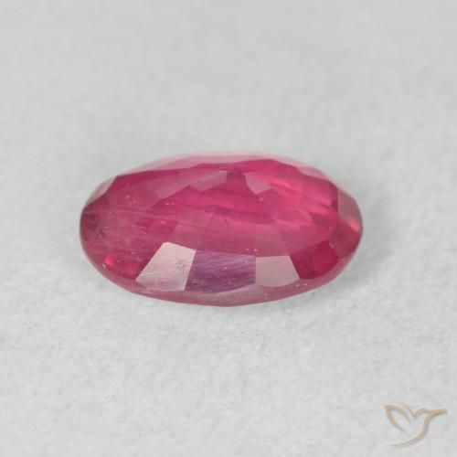 Ruby Gemstone in 8 x 6 mm (calibrated) Size for Sale, Ruby Stone in Dark Pink Color