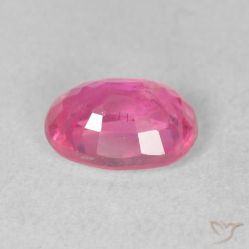 Ruby Gemstone in 8 x 6 mm (calibrated) Size for Sale, Ruby Stone in Medium Dark-Pink Color