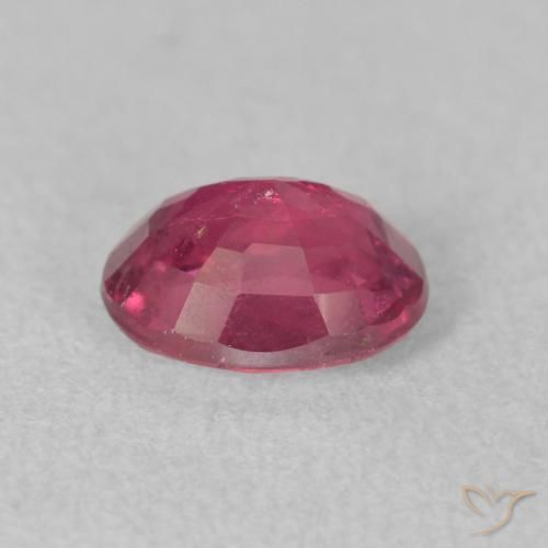 Ruby Gemstone in 8 x 6 mm (calibrated) Size for Sale, Ruby Stone in Dark Pink Color