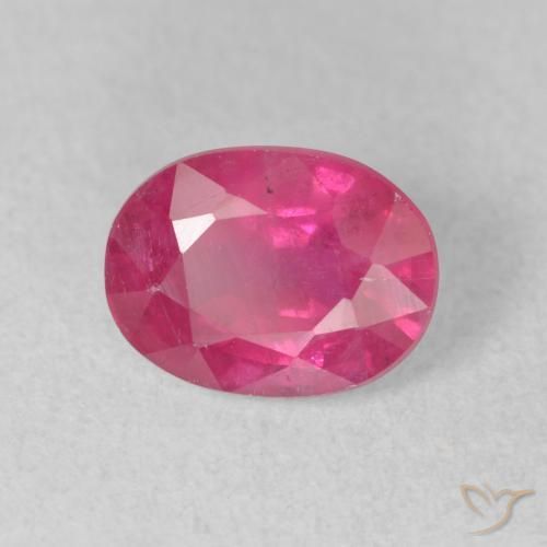 1.78 ct Red Ruby Stone, Natural Ruby in Oval Facet Shape for Sale