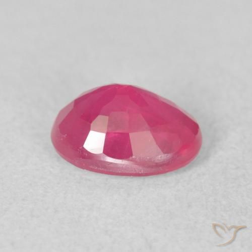 Ruby Gemstone in 8 x 6 mm (calibrated) Size for Sale, Ruby Stone in Pinkish Red Color