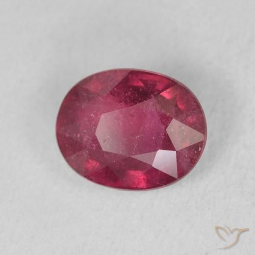 1.78 ct Red Ruby Stone, Natural Ruby in Oval Facet Shape for Sale